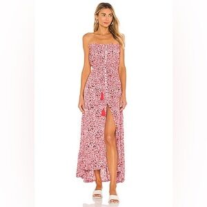 Tiare Hawaii Ryden Maxi Dress in Floral Dot Red size S/M